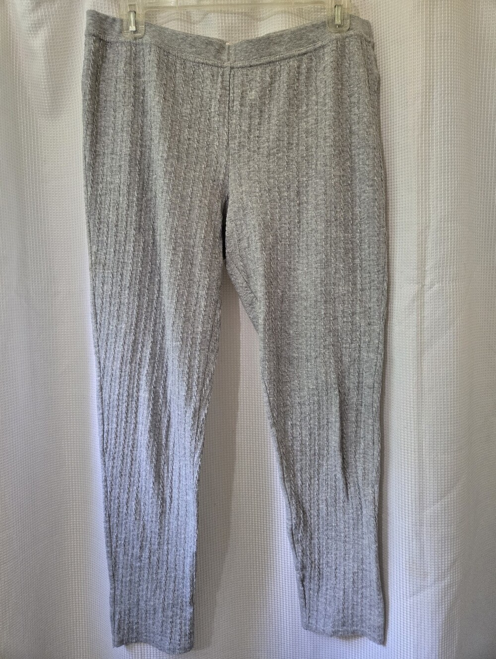 SO Gray Ribbed Knit Waistband Leggings
